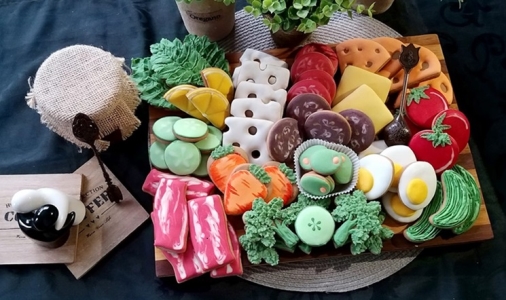 A plate of appetizers made with RI