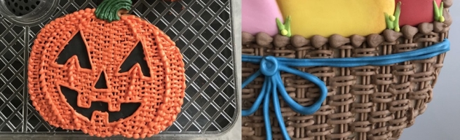 Elements piped with piping consistency