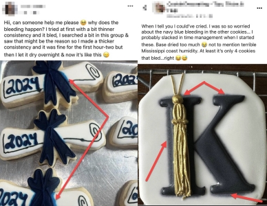 Coor bleeding on cookies