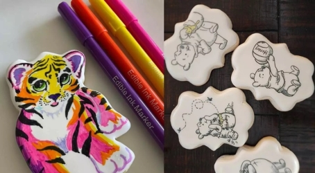 Cookies decorated with edible markers